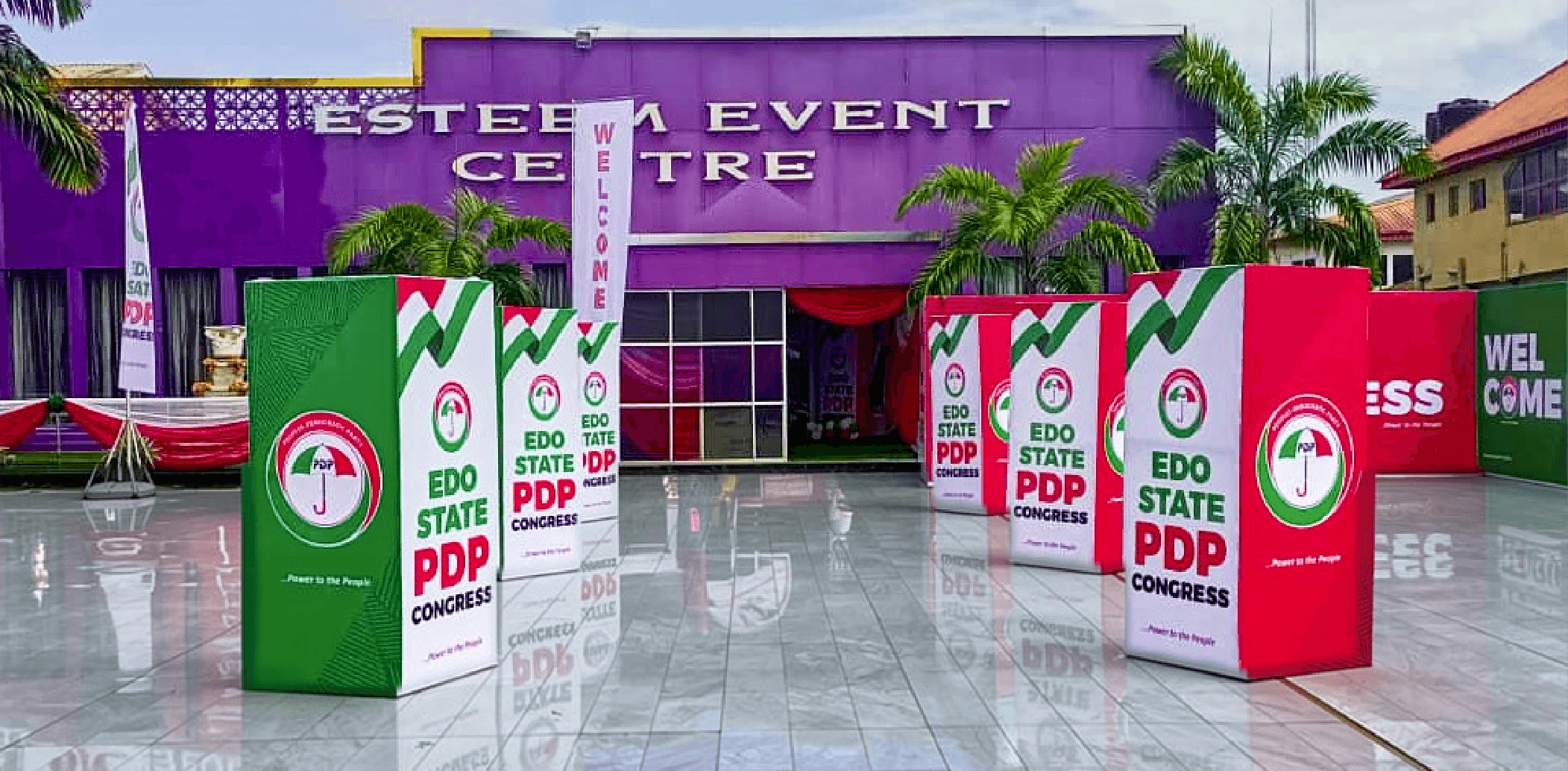 Esteem Event Centre fabricated pillars