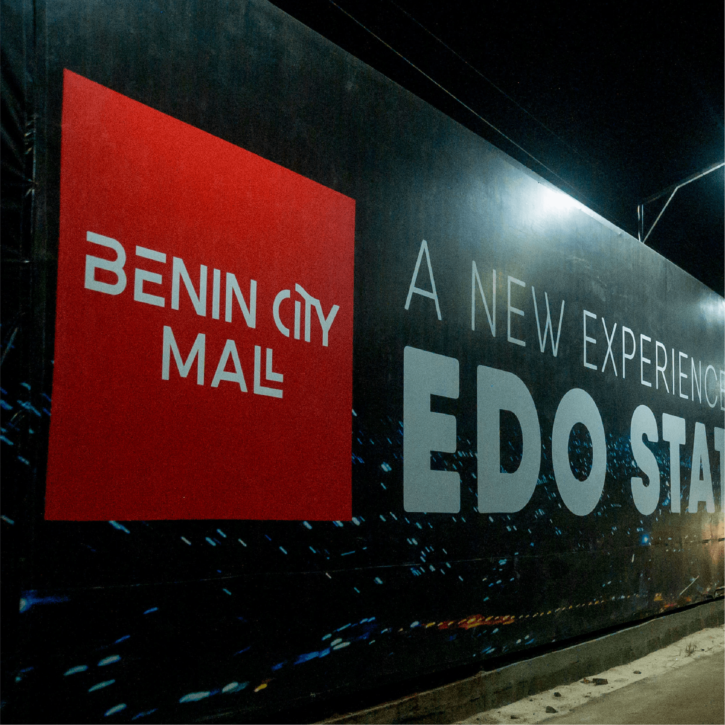 Benin City Mall large-format signage